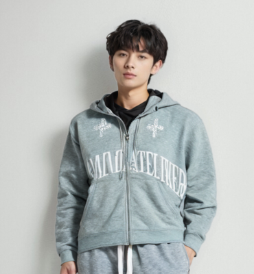 Signature Gray Lounge Hoodie 